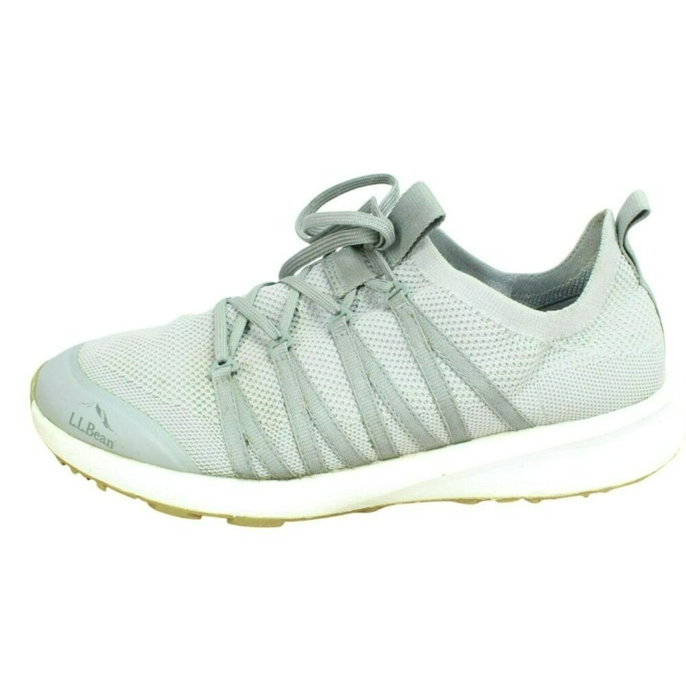 LL Bean Active Sport Gray Knit Polyester Athletic Sneaker Shoes Size 11 M